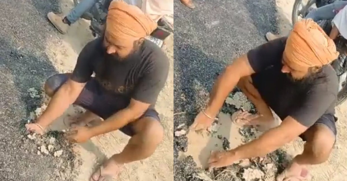 Viral Video : Man Uproots Poor Quality Roads With Hands Built At Cost Of Rs 3.8 Crores