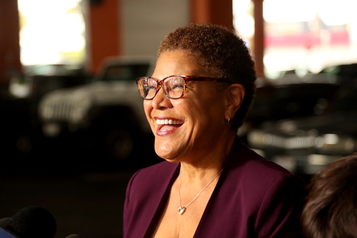 The odds favour Karen Bass over millionaire Rick Caruso to become the city of Los Angeles' first female mayor